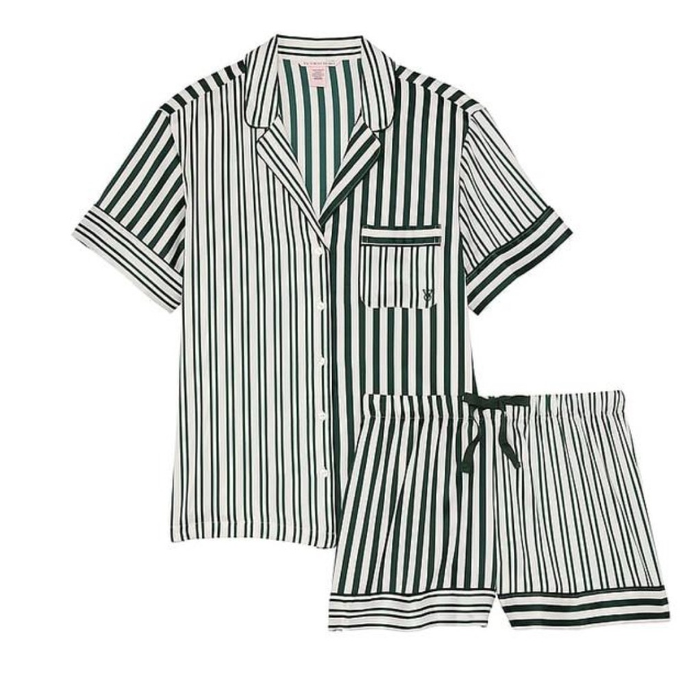 Glazed Satin Short Pajama Set Victoria’s Secret